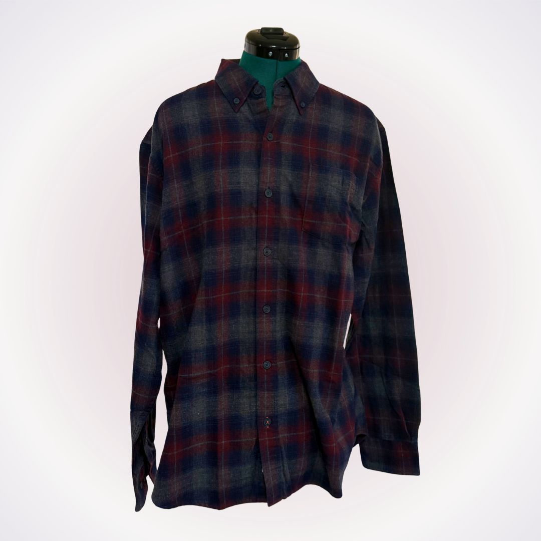 Weatherproof Vintage Plaid Flannel ButtonDown Shirt  Sz L